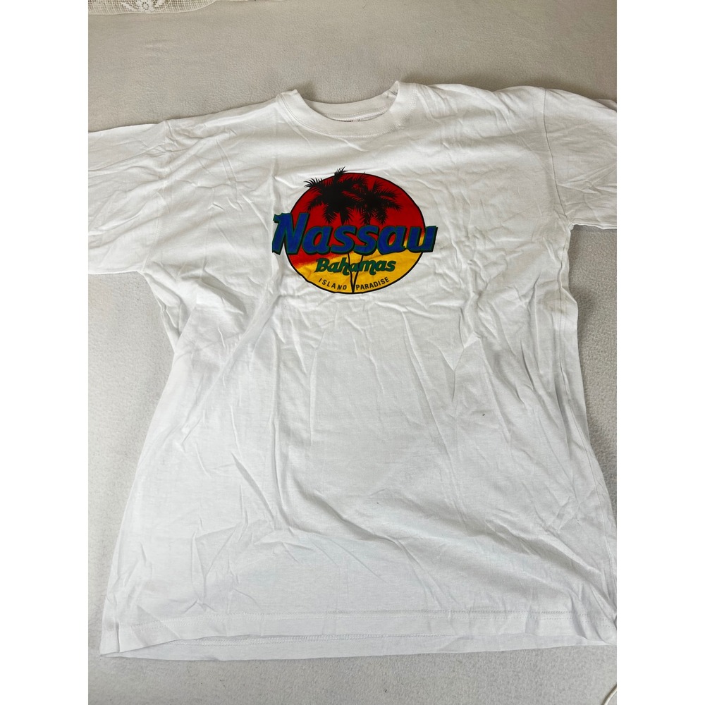 Dorsett Sportswear Nassau Bahamas Island Paradise Graphic T-Shirt White XL